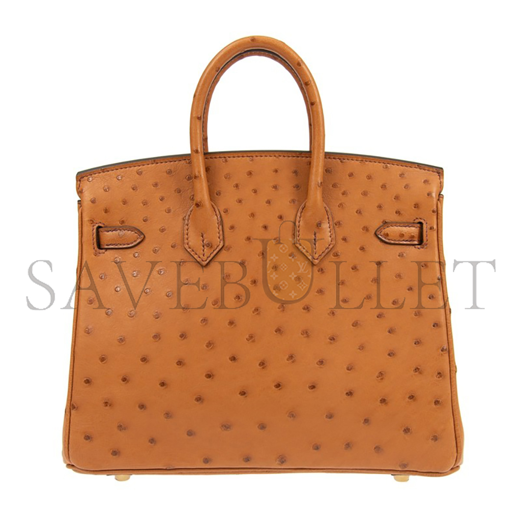 HERMÈS MASTER BIRKIN 30 OSTRICH LEATHER EARTHY YELLOW GOLD BUCKLE H041933CK69 (30*22*16cm)